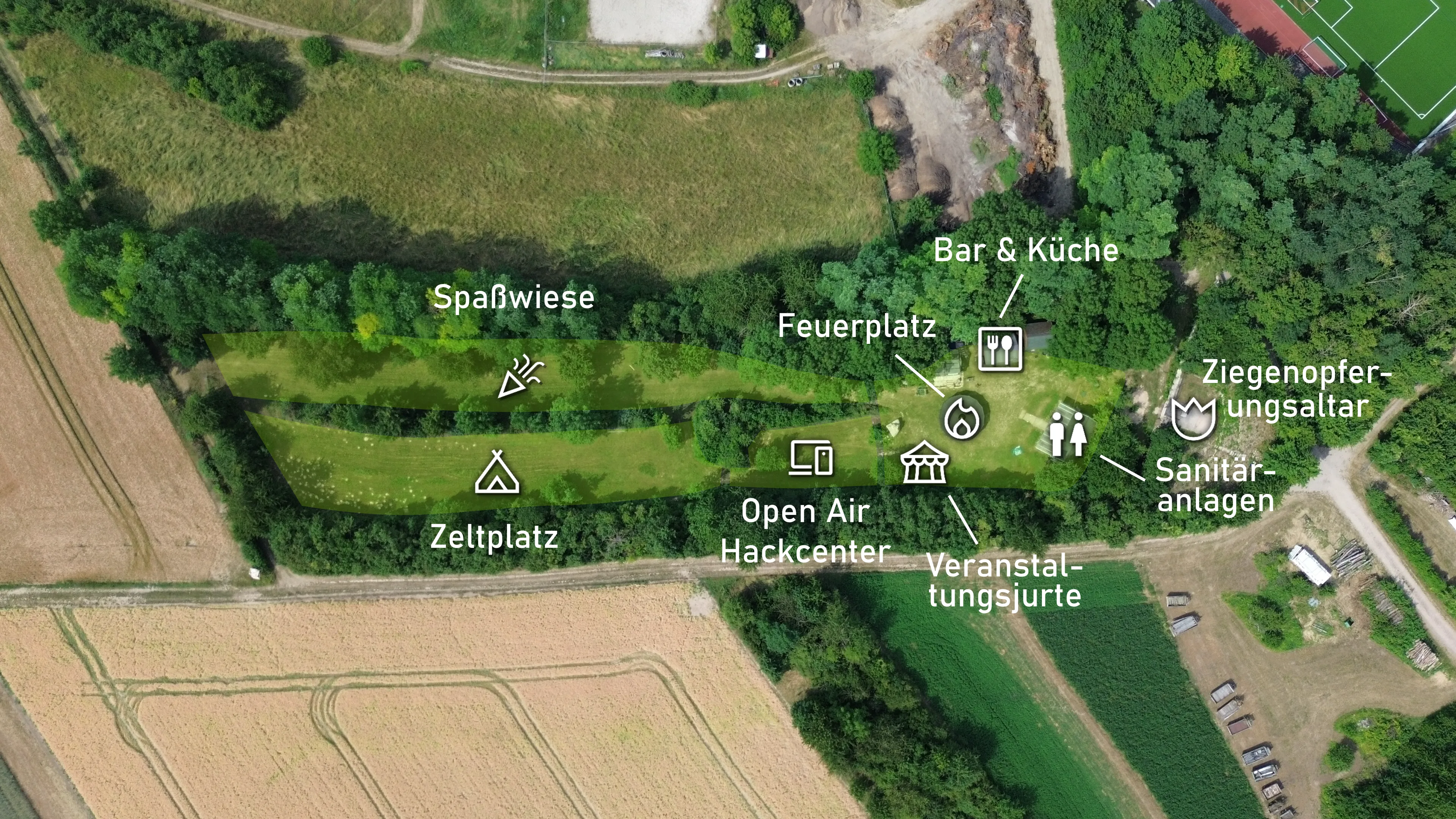 Lageplan des Eventgeländes